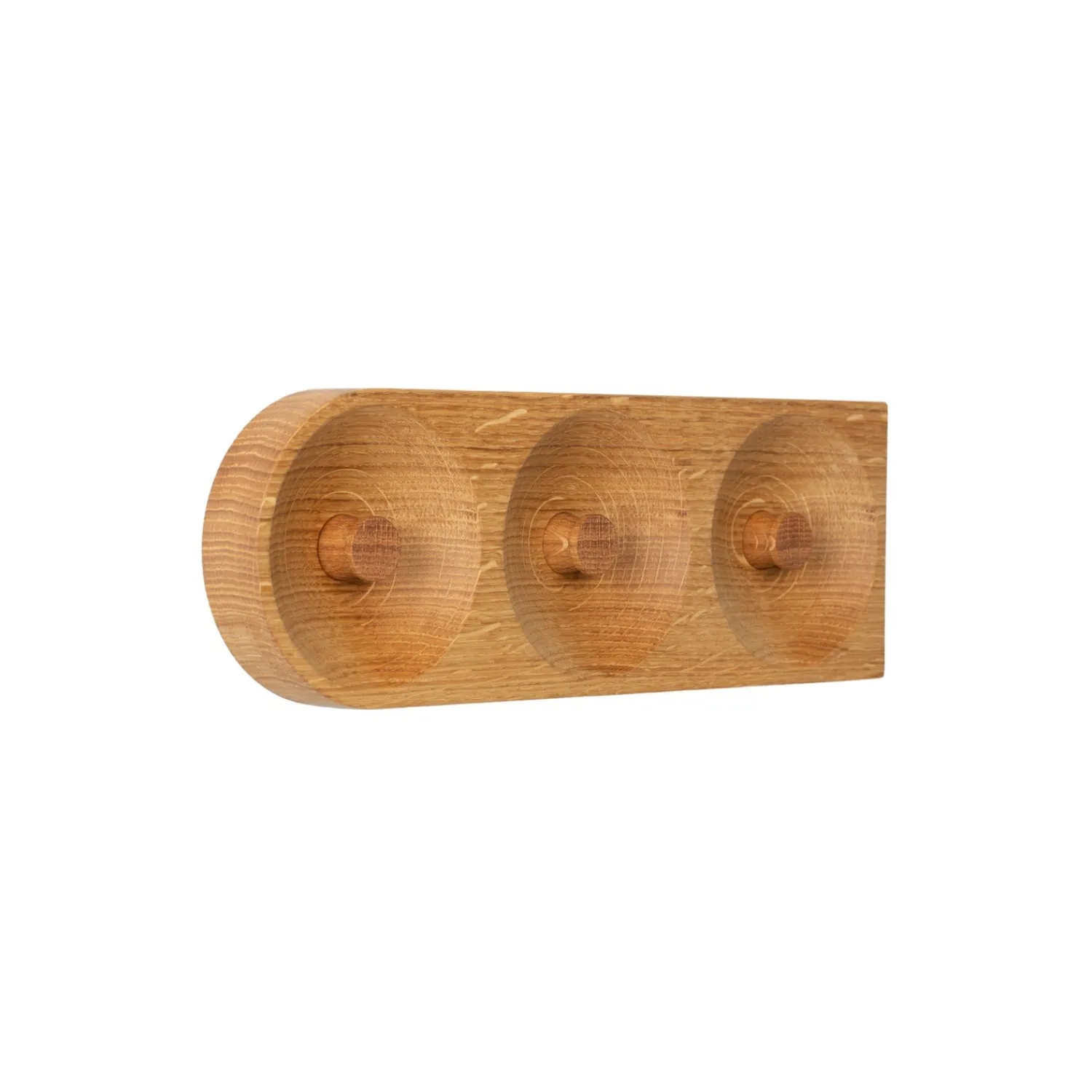 Clearance We Do Wood - Solid Hook, 3 Hooks, Oak