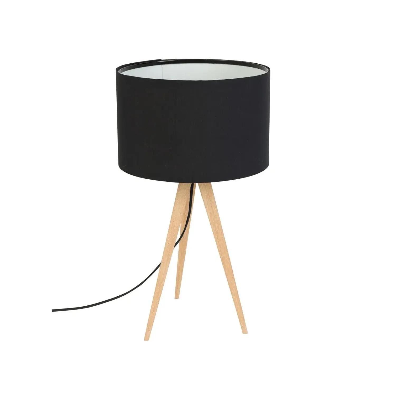 Sale Zuiver - Bordlampe TRIPOD WOOD - Sort