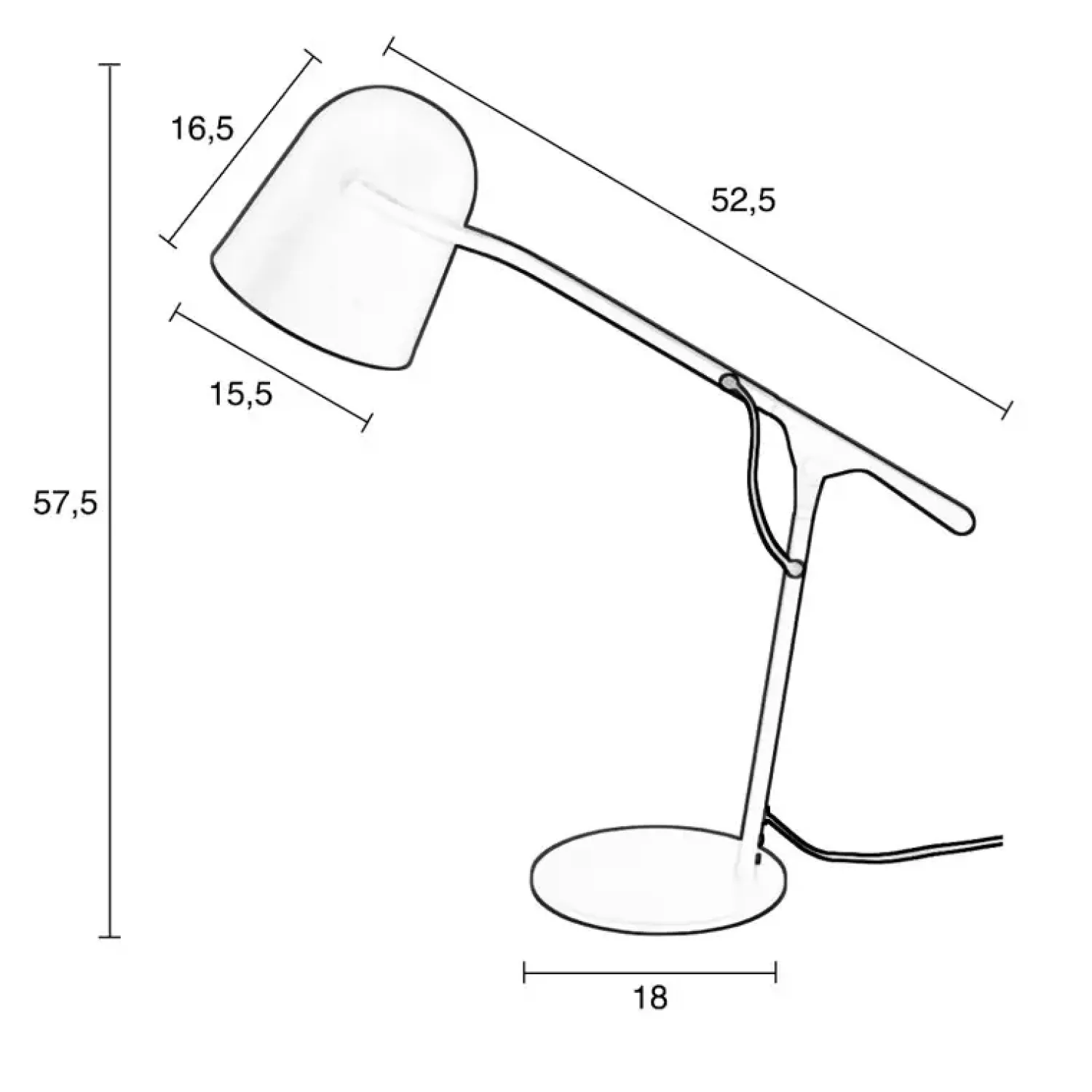 New Zuiver - Lau bordlampe - Sort